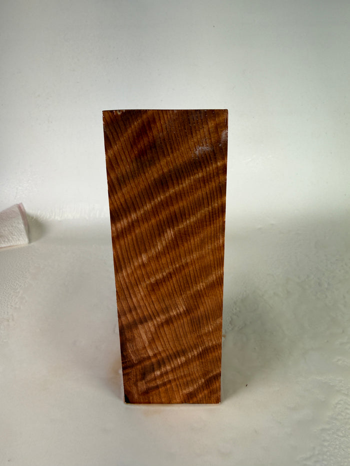 KB-002: Knife Block - Natural Stabilized Curly Redwood