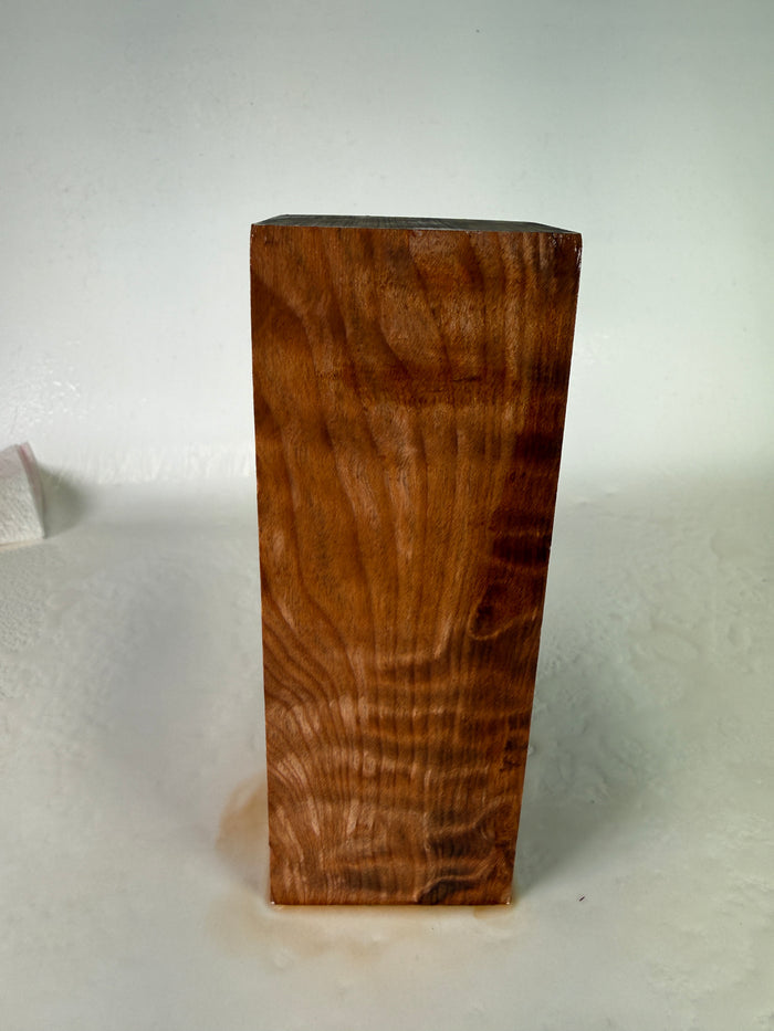 KB-002: Knife Block - Natural Stabilized Curly Redwood