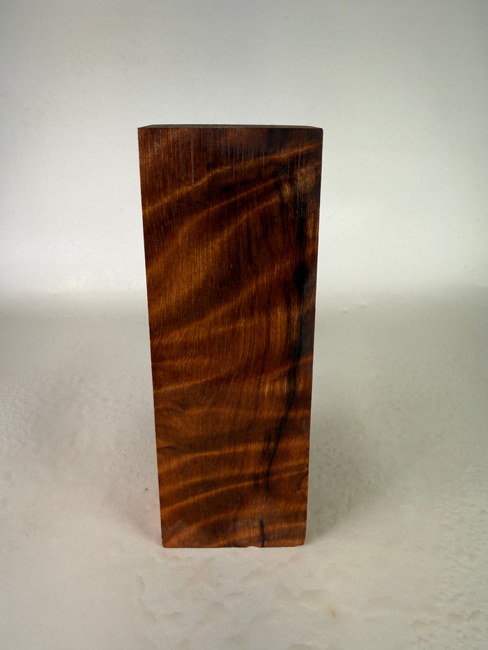 KB-003: Knife Block - Natural Stabilized Curly Redwood