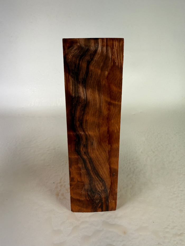 KB-003: Knife Block - Natural Stabilized Curly Redwood
