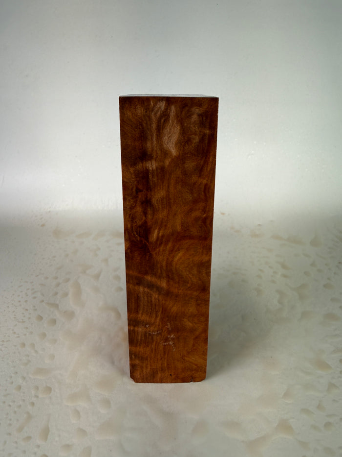 KB-004: Knife Block - Natural Stabilized Curly Redwood