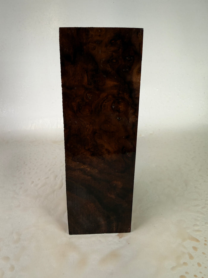 KB-005: Knife Block - Natural Stabilized Claro Walnut Burl
