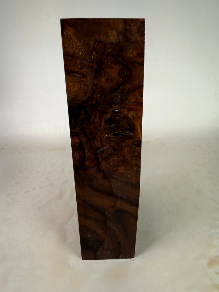 KB-005: Knife Block - Natural Stabilized Claro Walnut Burl