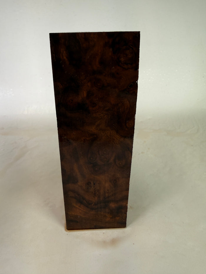 KB-006: Knife Block - Natural Stabilized Claro Walnut Burl