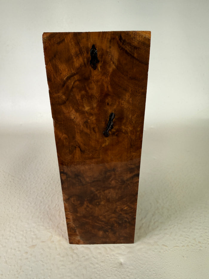 KB-007: Knife Block - Natural Stabilized Claro Walnut Burl