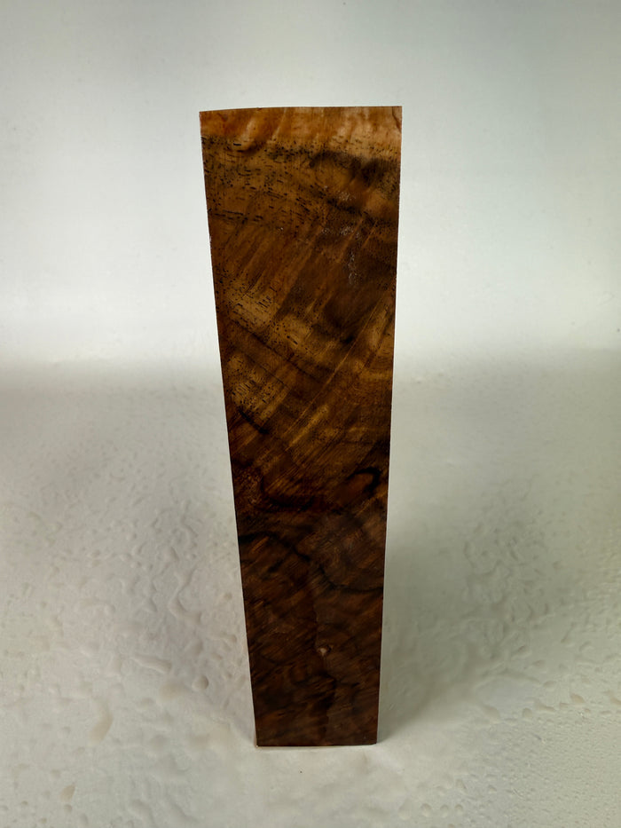 KB-007: Knife Block - Natural Stabilized Claro Walnut Burl