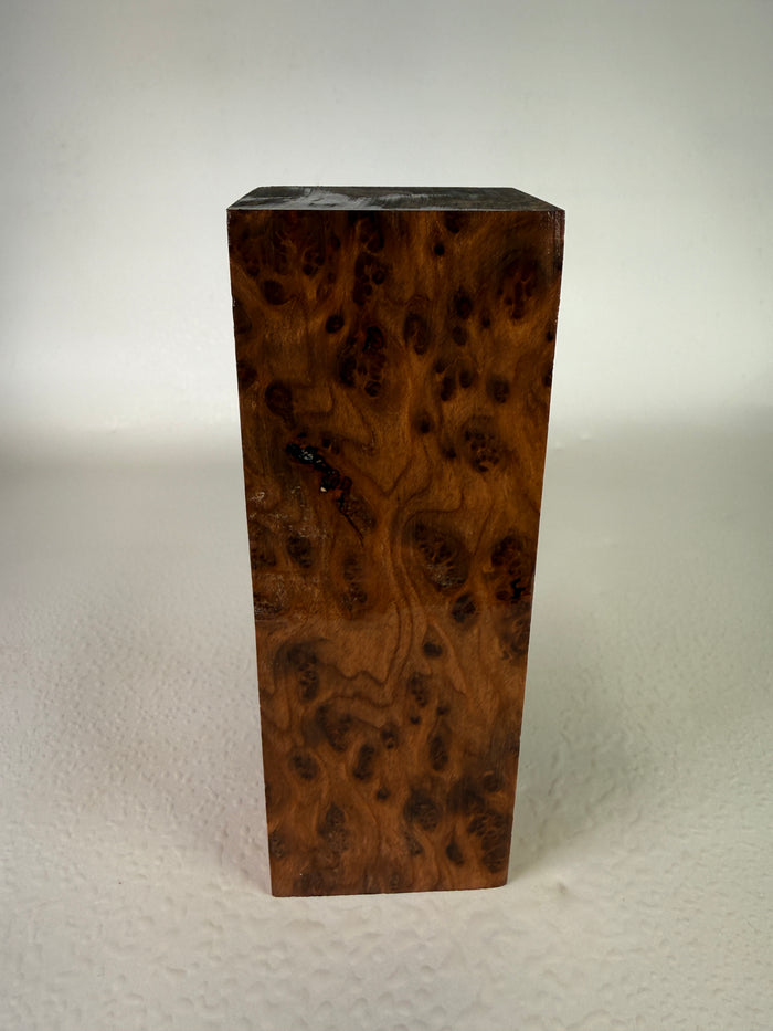 KB-009: Knife Block - Natural Stabilized Redwood Lace Burl