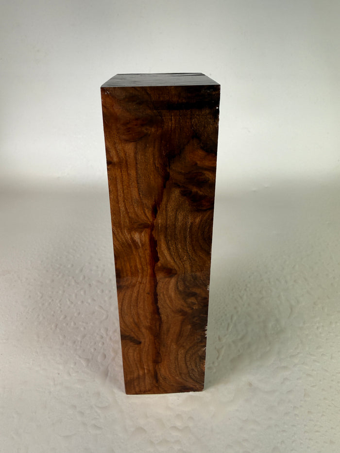 KB-009: Knife Block - Natural Stabilized Redwood Lace Burl