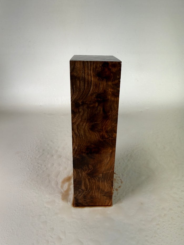 KB-009: Knife Block - Natural Stabilized Redwood Lace Burl