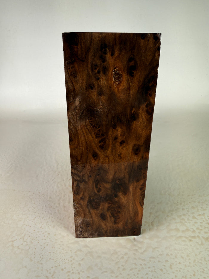 KB-010: Knife Block - Natural Stabilized Redwood Lace Burl