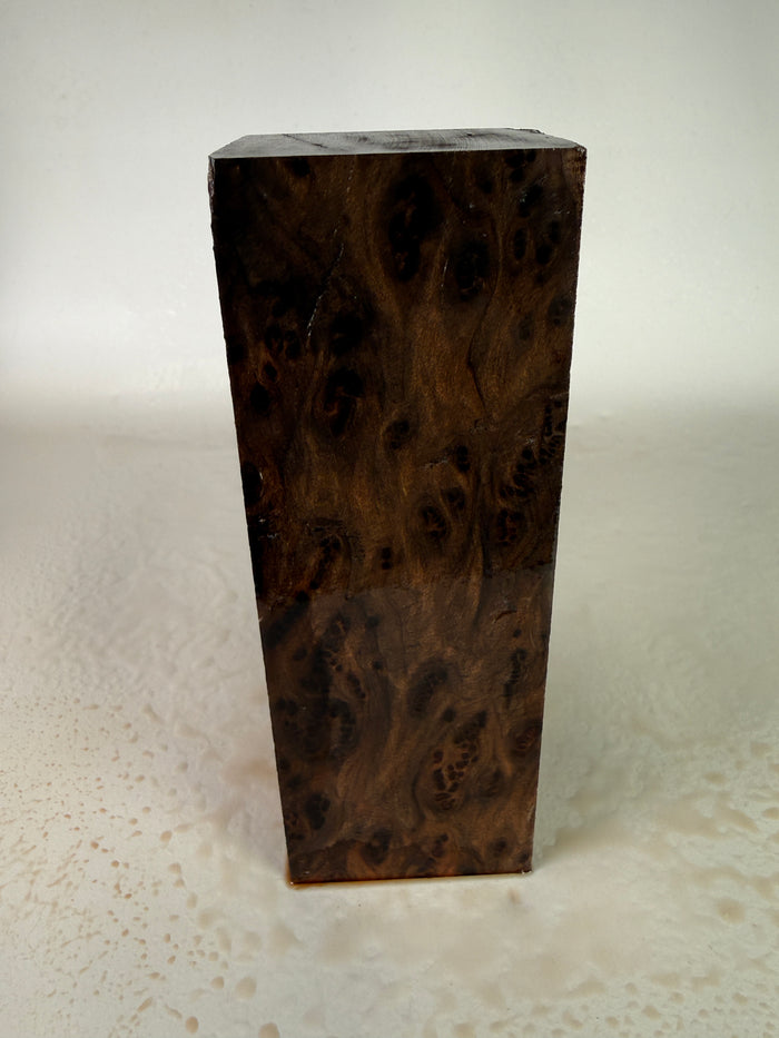 KB-010: Knife Block - Natural Stabilized Redwood Lace Burl
