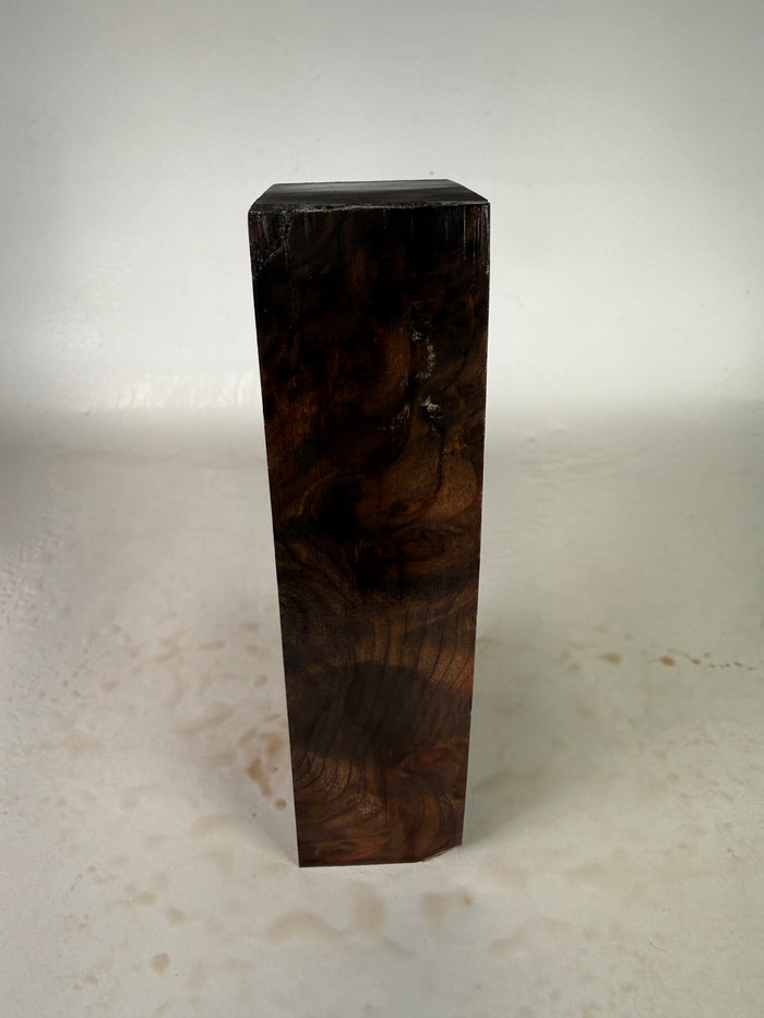 KB-011: Knife Block - Natural Stabilized Redwood Lace Burl