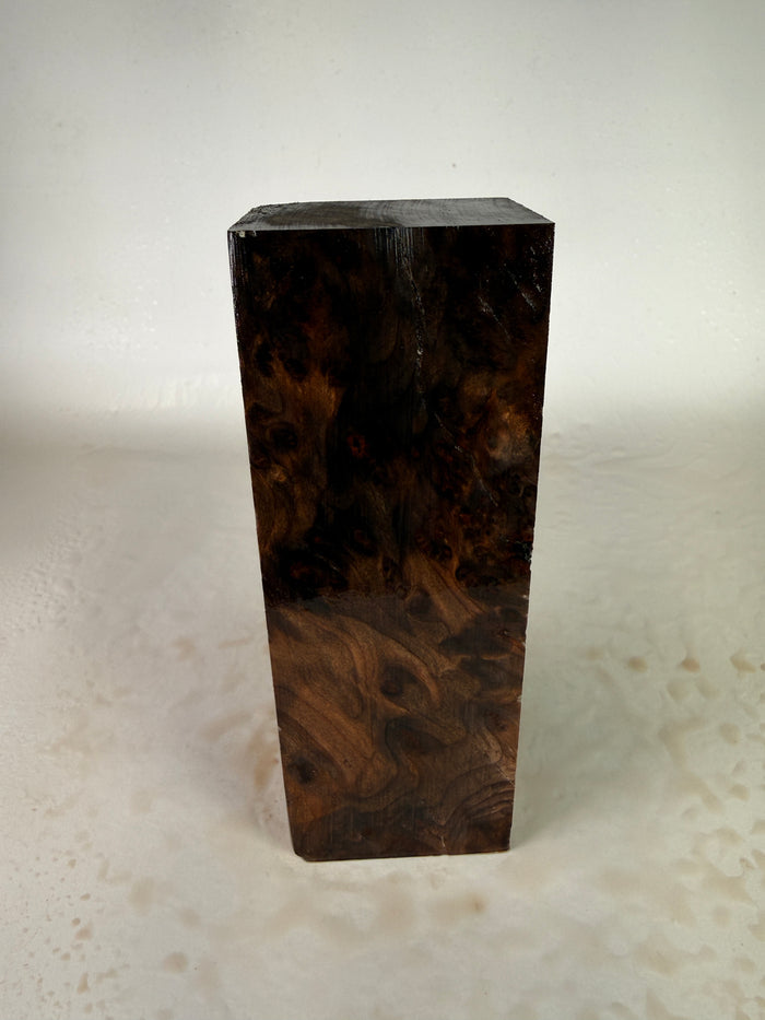 KB-011: Knife Block - Natural Stabilized Redwood Lace Burl