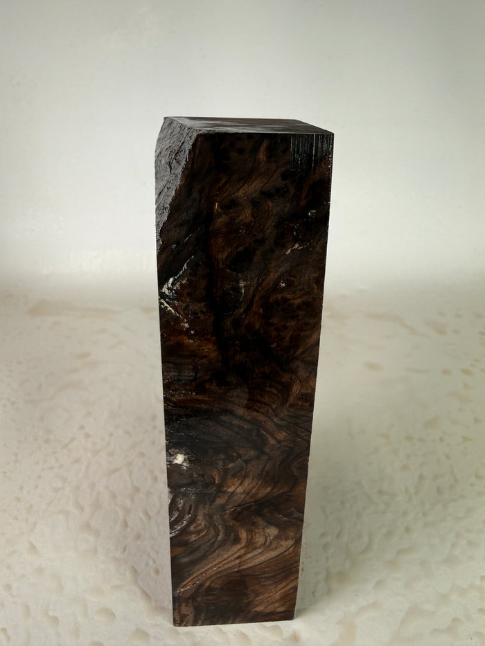 KB-012: Knife Block - Natural Stabilized Redwood Lace Burl
