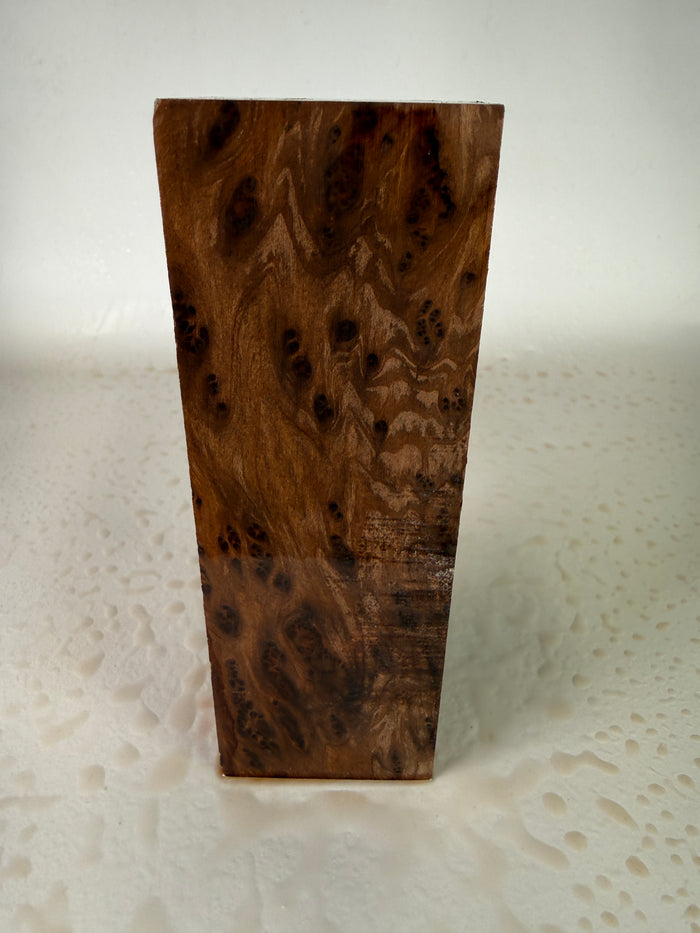 KB-013: Knife Block - Natural Stabilized Redwood Lace Burl