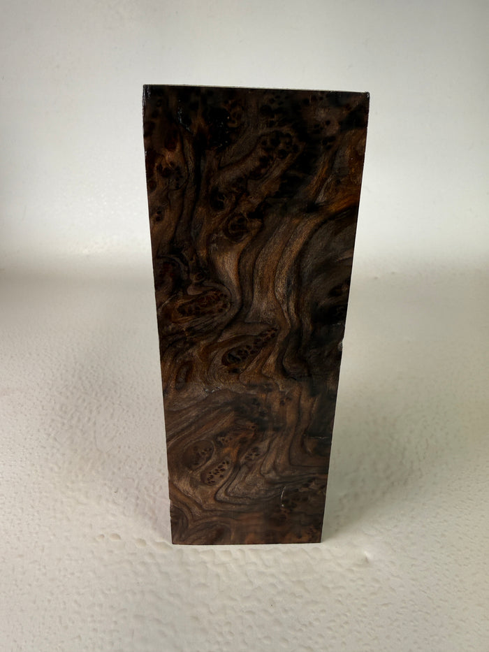 KB-014: Knife Block - Natural Stabilized Redwood Lace Burl