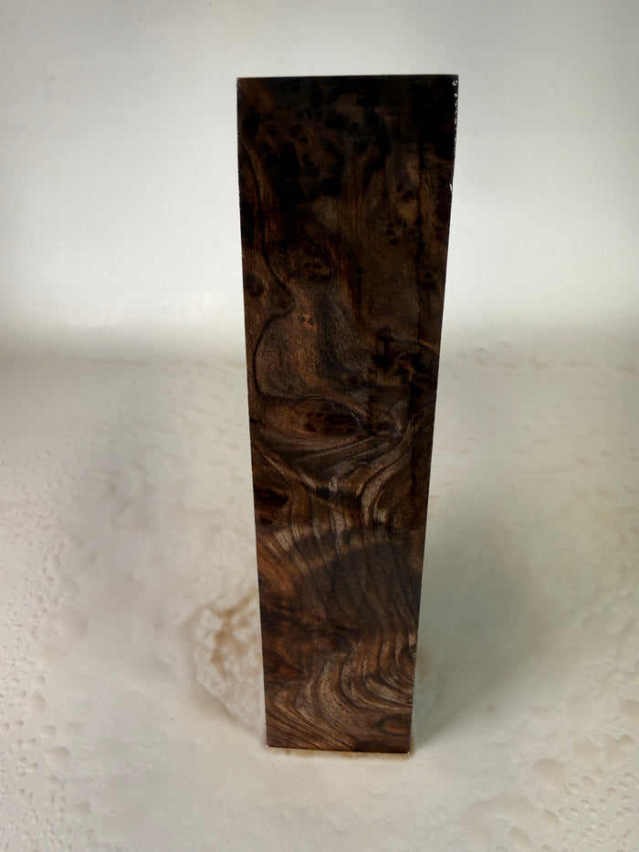 KB-014: Knife Block - Natural Stabilized Redwood Lace Burl