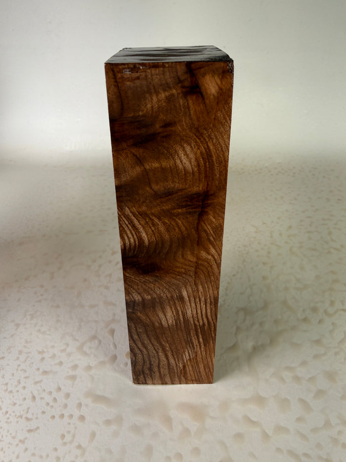 KB-015: Knife Block - Natural Stabilized Redwood Lace Burl