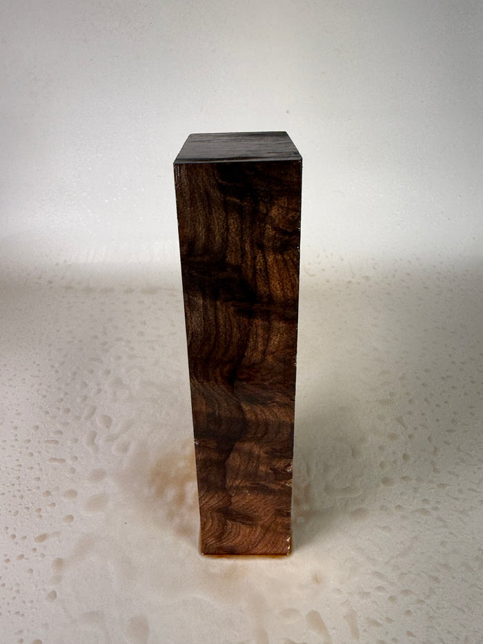 KB-016: Knife Block - Natural Stabilized Redwood Lace Burl