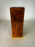 KB-017: Knife Block - Orange Dye Stabilized Maple Burl