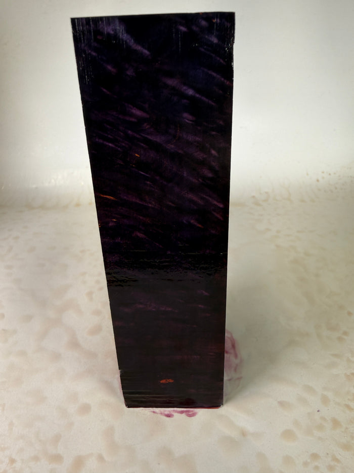 KB-019: Knife Block - Purple Dye Stabilized Maple Burl