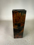 KB-021: Knife Block - Blue Green Dye Stabilized Maple Burl