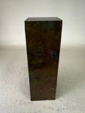 KB-026: Knife Block - Green Orange Dye Stabilized Maple Burl