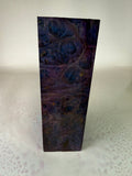 KB-036: Knife Block - Purple Blue Dye Stabilized Maple Burl