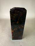 KB-038: Knife Block - Green Purple Dye Stabilized Maple Burl