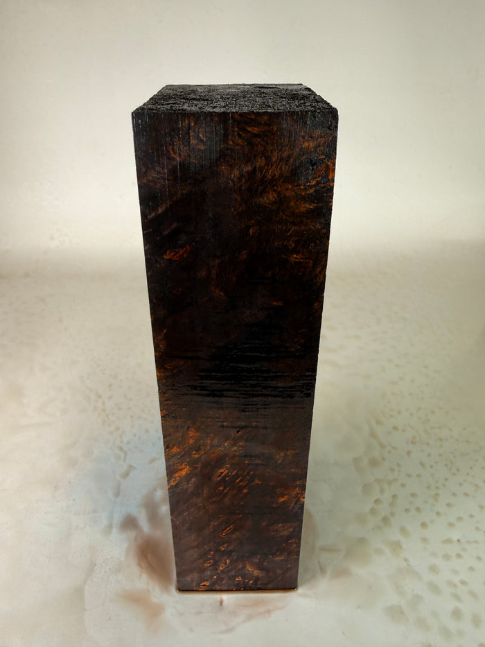 KB-041: Knife Block - Purple Red Dye Stabilized Maple Burl