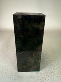 KB-044: Knife Block - Green Purple Dye Stabilized Maple Burl