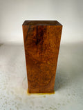 KB-048: Knife Block - Orange Dye Stabilized Maple Burl