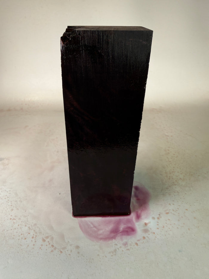 KB-052: Knife Block - Purple Dye Stabilized Maple Burl