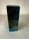KB-054: Knife Block - Blue Dye Stabilized Maple Burl