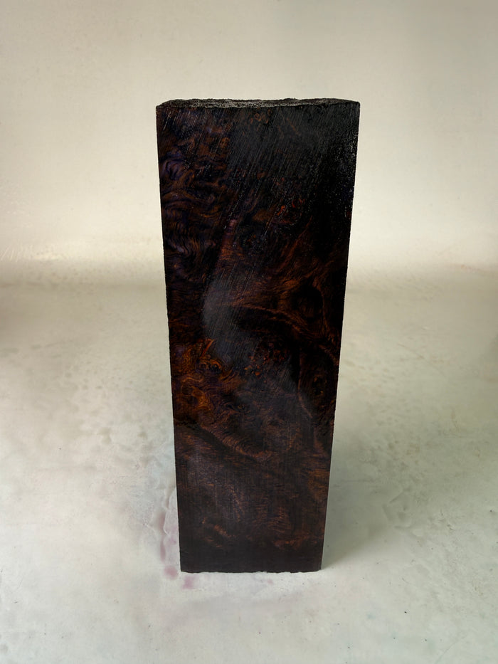 KB-056: Knife Block - Purple Dye Stabilized Maple Burl