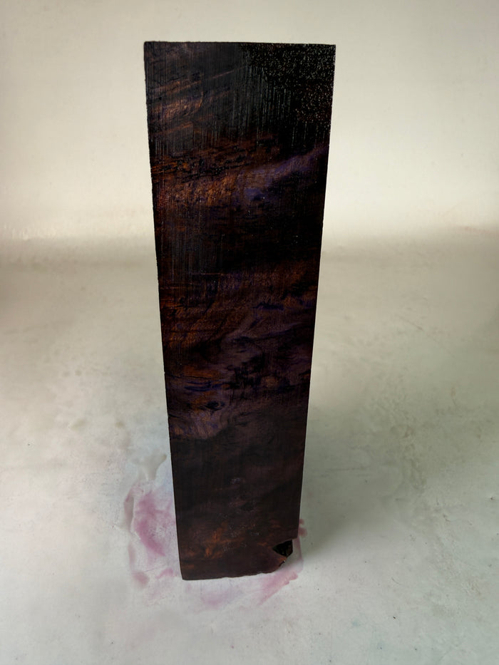 KB-056: Knife Block - Purple Dye Stabilized Maple Burl