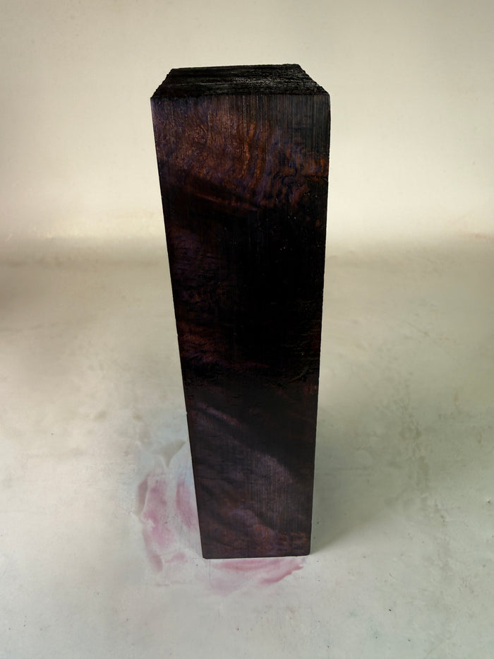 KB-056: Knife Block - Purple Dye Stabilized Maple Burl