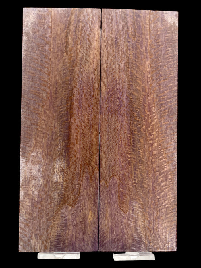 KS-002: Knife Scales - Purple Dye Stabilized Quartersawn Sycamore