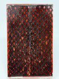 KS-010: Knife Scales - Black 3D Printed PLA Dragon Scale Hybrid Red Gold Resin Alumilite Casting