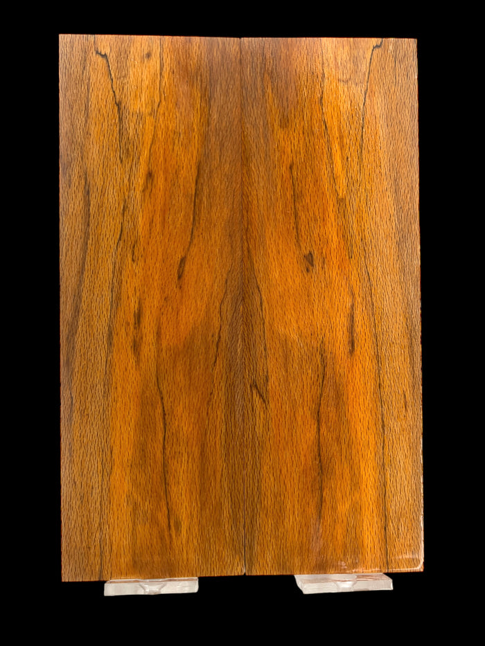 KS-011: Knife Scales - Orange Dye Stabilized Spalted Sycamore