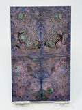 KS-031: Knife Scales - Purple Blue Dyed Stabilized Maple Burl