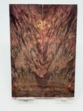 KS-035: Knife Scales - Red Purple Dyed Stabilized Maple Burl