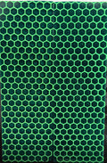 KS-036: Knife Scales - Green 3D Printed PLA Honeycomb Green Hybrid Resin Alumilite Casting