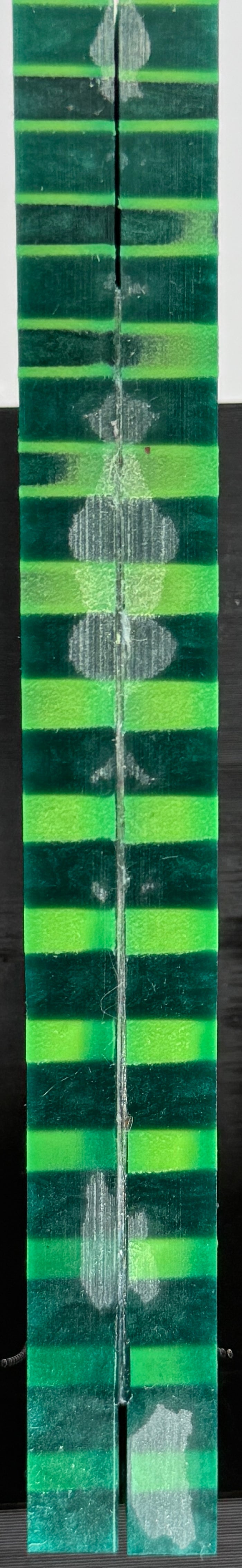 KS-036: Knife Scales - Green 3D Printed PLA Honeycomb Green Hybrid Resin Alumilite Casting