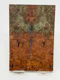 KS-038: Knife Scales - Orange Green Dyed Stabilized Maple Burl