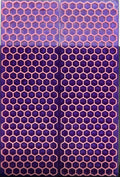 KS-040: Knife Scales - Pink 3D Printed PLA Honeycomb Hybrid Purple Resin Alumilite Casting