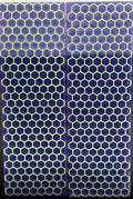 KS-041: Knife Scales - Green Glow 3D Printed PLA Honeycomb Hybrid Purple Resin Alumilite Casting