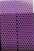 KS-047: Knife Scales - Pink 3D Printed PLA Honeycomb Hybrid Purple Resin Alumilite Casting