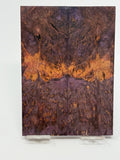 KS-048: Knife Scales - Purple Dyed Stabilized Maple Burl