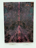 KS-053: Knife Scales - Purple Blue Pink Dyed Stabilized Maple Burl
